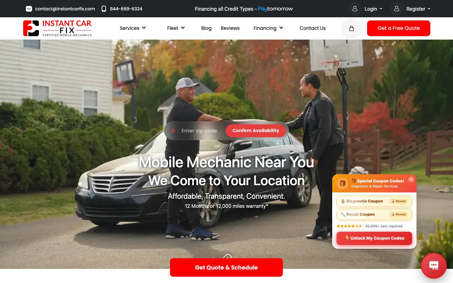 Instant Car Fix online today