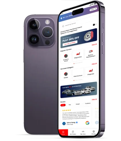 Instant Car Fix app on a phone